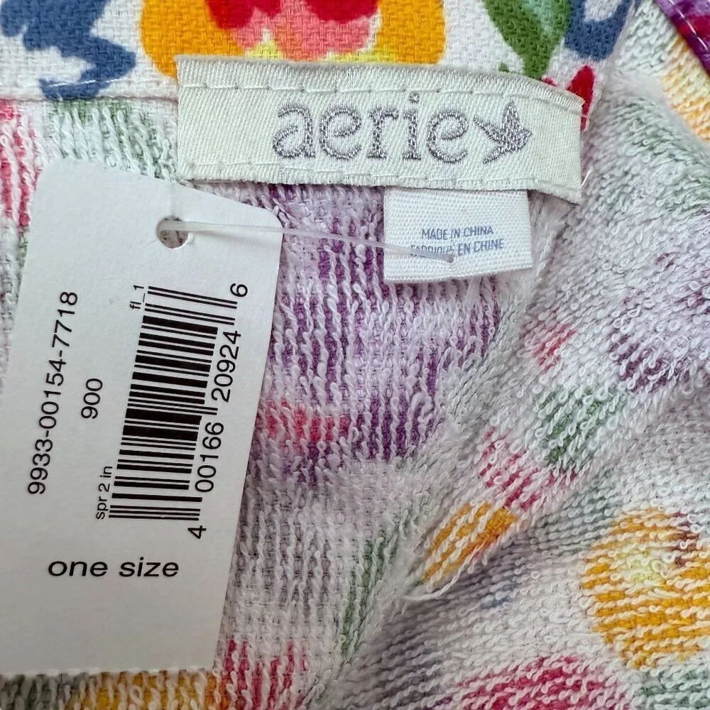 AERIE Beach Towel Logo Floral NEW